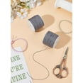 thumbnail image 1 of 1 Roll 50M 0.8mm Nylon Thread Nylon String Chinese Knotting Cord with Plastic Empty Spools for Bracelets Beading Necklaces Macrame Craft Keychains Lanyards Wind Chime Jewelry Making Gray DIY, 1 of 3