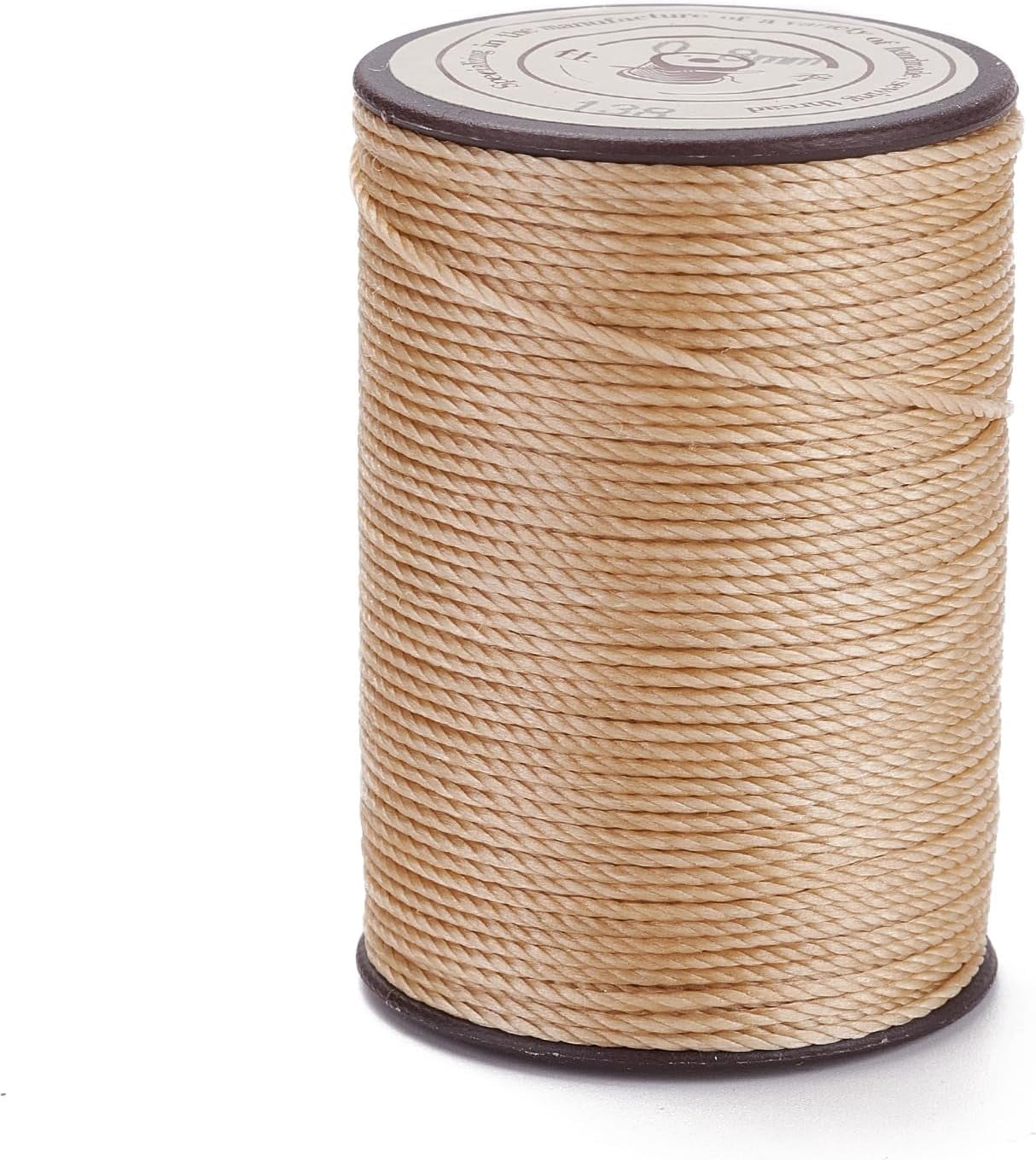 Polyester Stringing 1 Roll 54.68 Yards(50m) 0.8mm Waxed Polyester Thread String Bead Thread ...