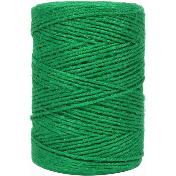 1 Roll 656 Feet Garden Twine 2mm Green Jute Plant Ties 3 Strand Twisted String for Climbing Plants Tomatoes Vegetables Crafts