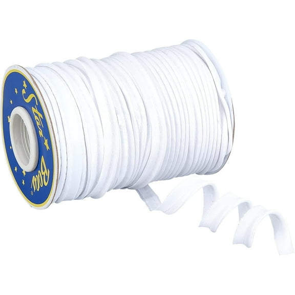 1 Roll 70 Yards Maxi Piping Trim with Welting Cord 10mm Polyester Bias Satin Ribbon with Paper Spool for Sewing Trimming Stitching Molding Hemming Quilting Craft Decorating