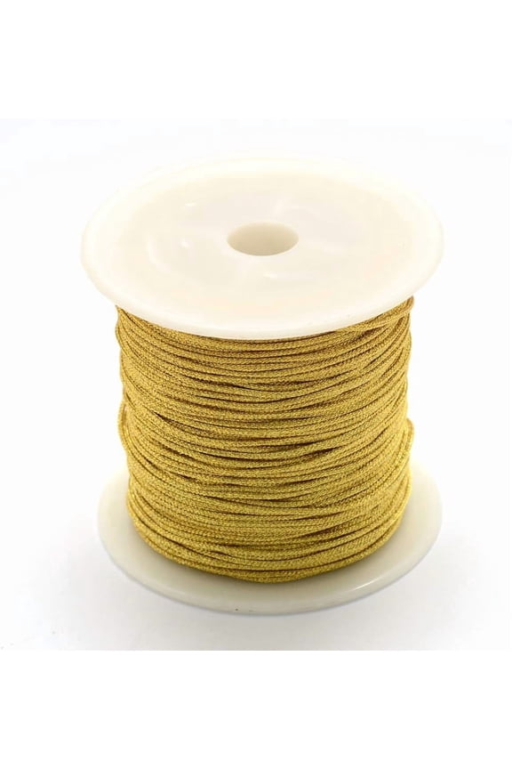 1 Roll 71.08 Yards(65m) 0.8mm Nylon Thread Bead Thread Nylon Thread with Metallic Cords Stringing Materials for DIY Bracelets Necklace Beading Jewelry Making and Crafts