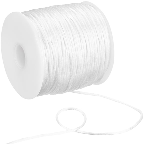 1 Roll 76.55 Yards 1mm Satin Rattail Nylon Cord Silk Trim Chinese Knotting Cord Beading String for Jewelry Making Nylon Thread