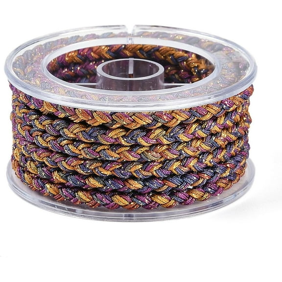 1 Roll 8.75 Yards(8m) 5mm Nylon Cord Bead Thread Stringing Materials for DIY Bracelets Necklace Beading Jewelry Making and Crafts Brown DIY