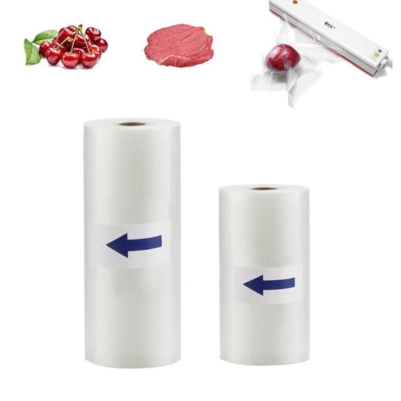 1 Roll 8"x50' + 1 Roll 11"x50' Vacuum Sealer Bags Food Saver Embossed Bag