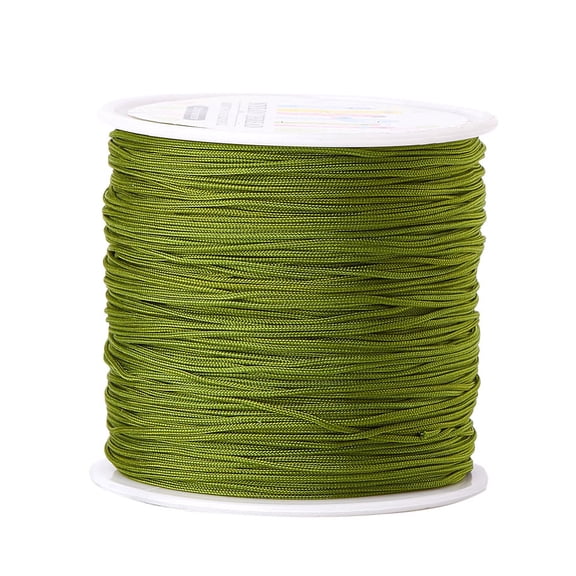1 Roll 98 Yards Nylon Craft Thread Cord 0.8mm Satin Trim Cord Chinese Knotting Beading Cord for DIY Jewellery Making Macrame Shamballa Friendship