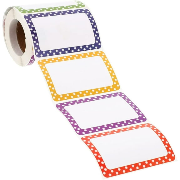 1 Roll Adhesive Gift Tags Plain Gift Tags Blank Tags Direct Thermal Labels Writable Name Tags Address Shipping Thermal Stickers Names Label Stickers Name Tag Label Stickers Roll
