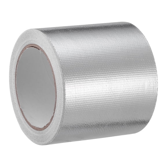 1 Roll Aluminum Foil Tape Fireproof Self-Adhesive Tape High Temperature Foil Tape Sealing Tape Pipe Insulation Repair Tape 20m