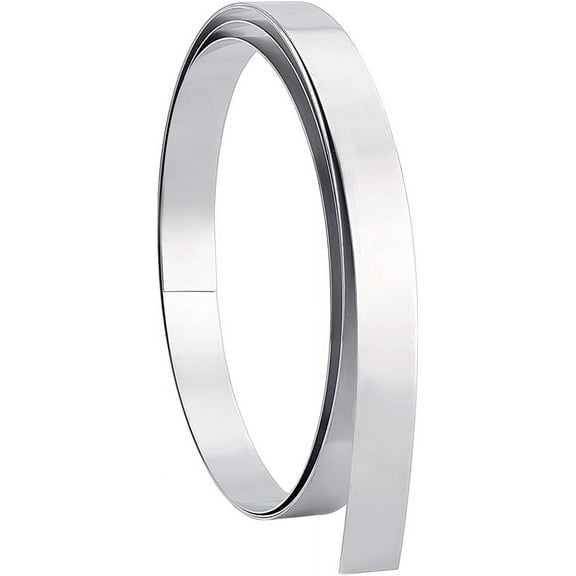 1 Roll Aluminum Wire Flat Craft Wire Bezel Strip Wire for Cabochons Jewelry Making Raw(Unplated) 30x1mm about 8.20 Feet(2.5m)/Roll