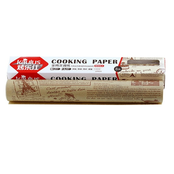 HOMEMAXS 1 Roll Baking Paper Pads Air Fryer Papers Oil Baking Mats Parchment Papers for Kitchen
