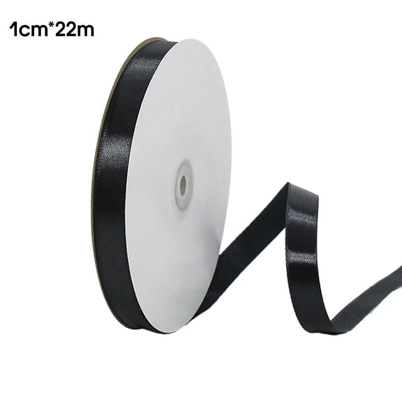 1 Roll Black Silk Ribbon for Packaging Warpping Decorative Tapes K1T6 M1M6