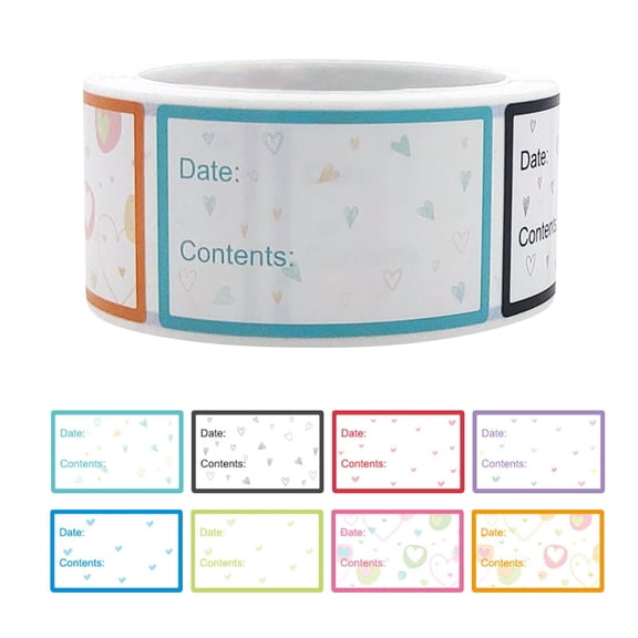 1 Roll Blank Date Labels,Writable Self-Adhesive Stickers,Small Removable Food Labels,Colored Freezer Labels Date Stickers,Adhesive Labels for Fridge Kitchen Pantry Storage Organization,C