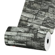 1 Roll Brick Pattern Wallpaper Self Adhesive Vintage Wall Sticker Easy Peel And Stick Waterproof Stain-Resistant Wallpaper for Living Room Bedroom Wall