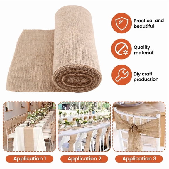 1 Roll * Burlap Table Runner-As Shown