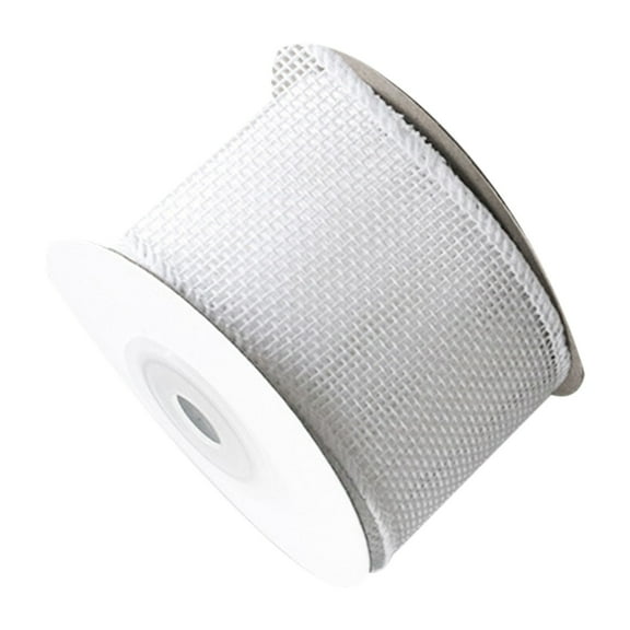 1 Roll Burlap Wired Ribbon, Wired Edge Burlap Ribbon for Gift Wrapping, Big Bow, Wreath, and Christmas Tree Decoration 1.57 x 4.5m