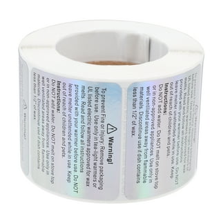 TRIANU 500 Pcs Candle Warning Labels,1.5 Candle Jar Container