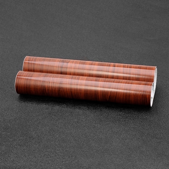 1 Roll Car High Glossy Maroon Decor Sticker Automotive Adhesive Diy Film Wood-Grain Vinyl Decals Universal Interior Accessory Fangkenuo