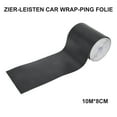 thumbnail image 1 of 1 Roll Car Matte Black Sticker Out Chrome Delete Vinyl Wrap Auto Decals Door Glass Trim Stickers 10Meter X 8Cm, 1 of 9