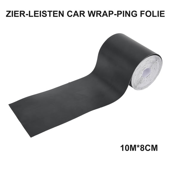 1 Roll Car Matte Black Sticker Out Chrome Delete Vinyl Wrap Auto Decals Door Glass Trim Stickers 10Meter X 8Cm
