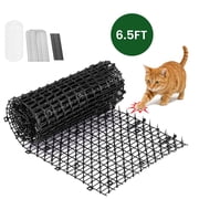 1 Roll Cat Scat Mat with Spikes, 6.5ft Network Digging Stopper Outdoor Spike Deterrent Mat, Effective Indoor Cat Pet Training Mat for Outdoor Keep Cats Out of Yard Permanently