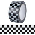 thumbnail image 1 of 1 Roll Checkered Flag Tape Checkered Duct Tape Race Car Tape Printed Tape Black and White Tape Roll 100m for Scrapbooking DIY Crafts Box Decoration DIY, 1 of 8