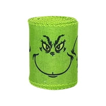 1 Roll Christmas Cartoon Ribbon Ornament, Bow Wreath Cute Pattern Ribbon For Gift Wrapping Party Supplies Decoration DIY Crafts