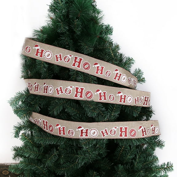 1 Roll Christmas Ribbon Red Ribbon Xmas Tree Candy Cane Ribbon for Xmas Tree Topper Wreath Bow DIY Craft Party Decor - 240 inch