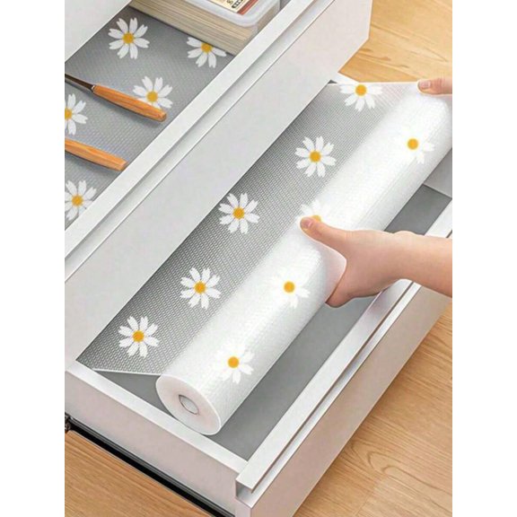 1 Roll Clear Waterproof Mats Non Slip Cabinet Liners For Kitchen Shelves Desk Refrigerator EVA Non Adhesive Fridge Liner Clear