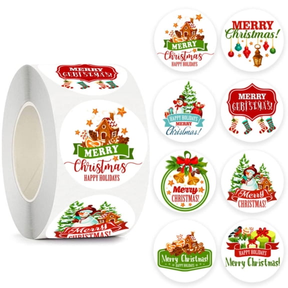 1 Roll Clearance Under $3 Christmas Stickers Christmas Label For Gift, Paper Sturdy (G)