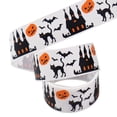 thumbnail image 1 of 1 Roll Clearance Under $5 Halloween Ribbon Halloween Ribbon For Craft Room, Cloth Pumpkin-Print Craft Ribbon (A), 1 of 8