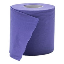 1 Roll Colored Toilet Paper Multicolor Funny Novelty Toilet Paper Gift Sustainable and Soft for Home Decoration, Office, Halloween,Christmas, Fall, Xmas Party, Camping, Travel(Purple,3.7x3.7x3.9")