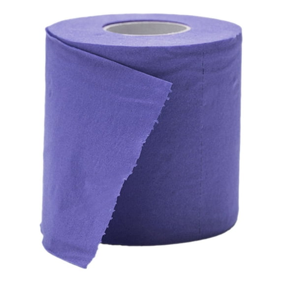 1 Roll Colored Toilet Paper Multicolor Funny Novelty Toilet Paper Gift Sustainable and Soft for Home Decoration, Office, Halloween,Christmas, Fall, Xmas Party, Camping, Travel(Purple,3.7x3.7x3.9")