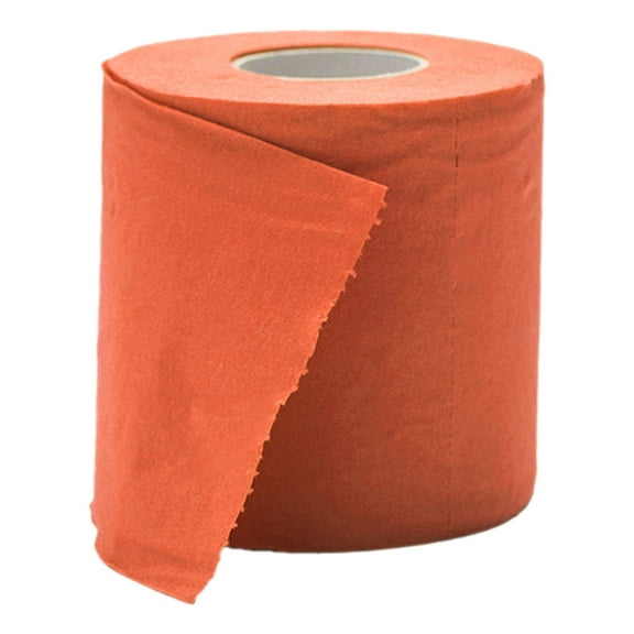 1 Roll Colored Toilet Paper Multicolor Funny Novelty Toilet Paper Gift Sustainable and Soft for Home Decoration, Office, Halloween, Fall, Xmas Party, Camping, Travel(Orange,3.7x3.7x3.9")
