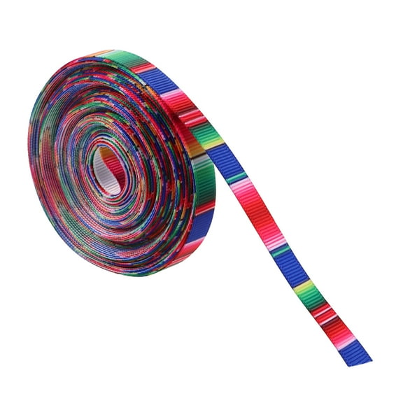 1 Roll Colorful Mexican Serape Ribbon For Mexican Celebrations Diy Crafts Present Wrapping Party Decorations Hair Bows B