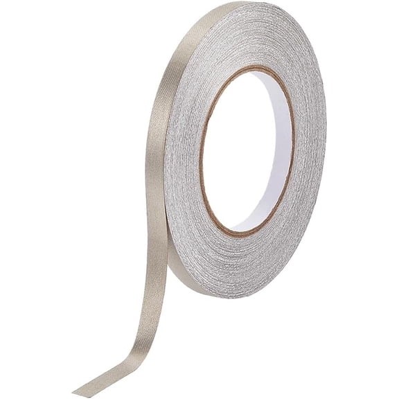 1 Roll Conductive Fiberglass Fabric Adhesive Tape RF Blocking Laptop Cellphone LCD Cable Wire Harness Wrapping Beige 10x0.1mm 50m/roll