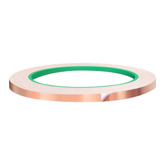 1 Roll Copper Foil Tape, Conductive Copper Foil Tape Conductive Soldering Tape for Electrical Repairing, DIY Crafts, Garden, Guitar Interference Shield, Duct Wrapped 5mmx20m