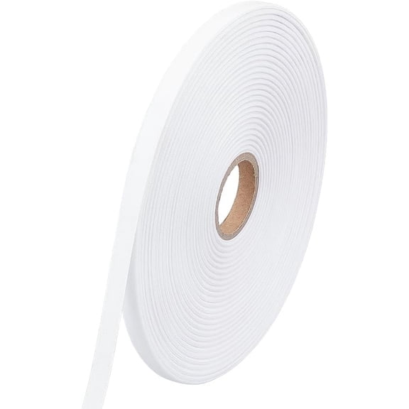 1 Roll Cotton Ribbon Blank Ribbon for Heat Transfer Print Wrapping Crafts Decoration White 3/8 inch(10mm) about 109.36 Yards(100m)/Roll by handwork