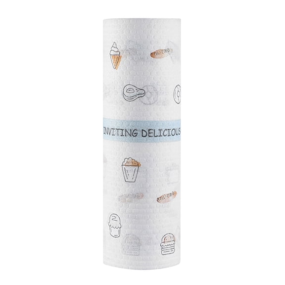 1 Roll of Dishcloths (50 Sheets),50 Disposable Kitchen Paper Towels,Dual-Use Cloths for Housework and Kitchen Cleaning,Special Paper Towels,Dishcloths,Kitchen Paper Towels