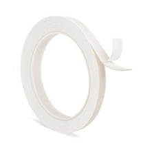 1 Roll Double Sided Tape, 0.39in x 9.84ft Damage Free Removable Mounting Tape, Heavy Duty PE Foam Tape Strips, Extra Strong Adhesive Tape Waterproof for Paint Wall Picture Hanging Poster Crafts, White