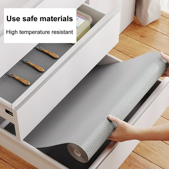 1 Roll Drawer Liner Cuttable Moisture-proof Oil-proof EVA Kitchen Dining Room Closet Cupboard Mat Home Decor for Daily Use