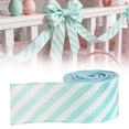 thumbnail image 1 of 1 Roll Easter Wired Edge Ribbon, 2.5 Inch x 5 Yards Soft Blue White Stripe Ribbon for Spring Wreath DIY Bow Craft Gift Wrapping Easter Basket Decor, 6.3cm x 4.5m, Clearance Blue White Stripe, 1 of 9