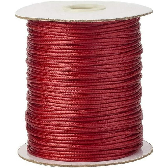 1 Roll Eco-Friendly Korean Waxed Polyester Cord Dark Red 2mm about 90yards/roll(80m/roll)
