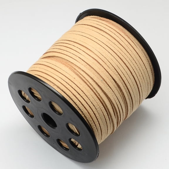 1 Roll Eco-Friendly Suede Cord Suede Lace PeachPuff 3.0x1.4mm about 98.42 yards(90m)/roll