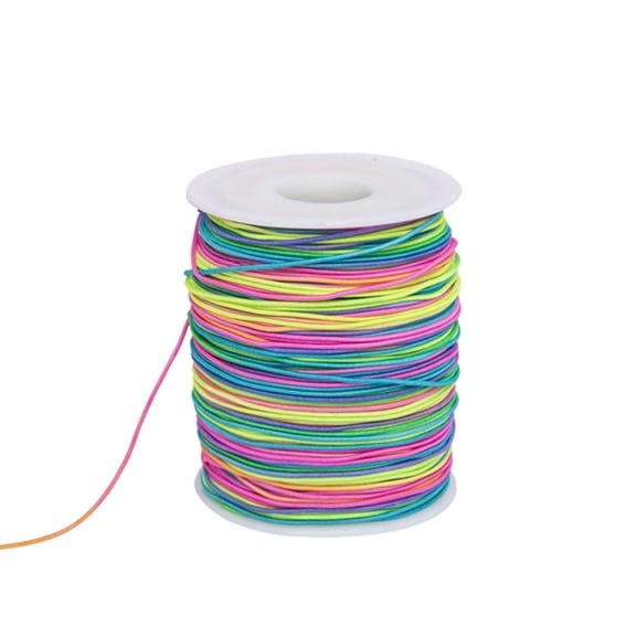 1 Roll Elastic String for Bracelets, Sturdy Rainbow Elastic Cord for Jewelry Making, Necklaces, Beading and Crafts, Yellow