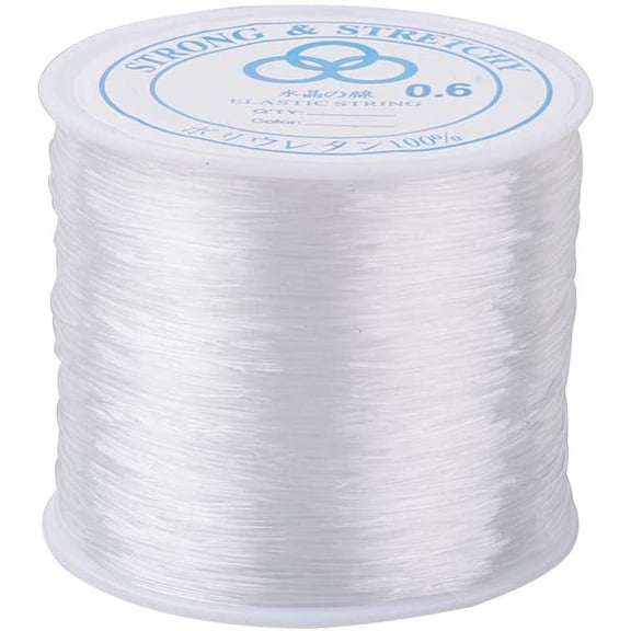 1 Roll Elastic Thread Clear 0.6mm about 109.36 yards(100m)/roll