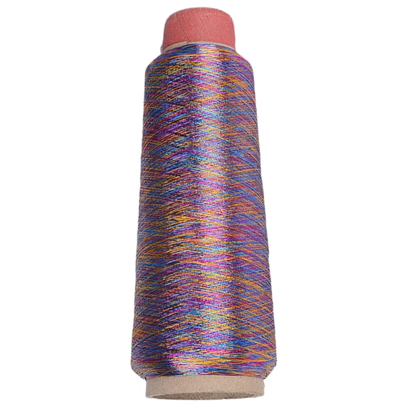 1 Roll Embroidery Thread with Metallic Luster DIY Polyester Wide Application Cross Stitch Sewing Thread Spool for Home