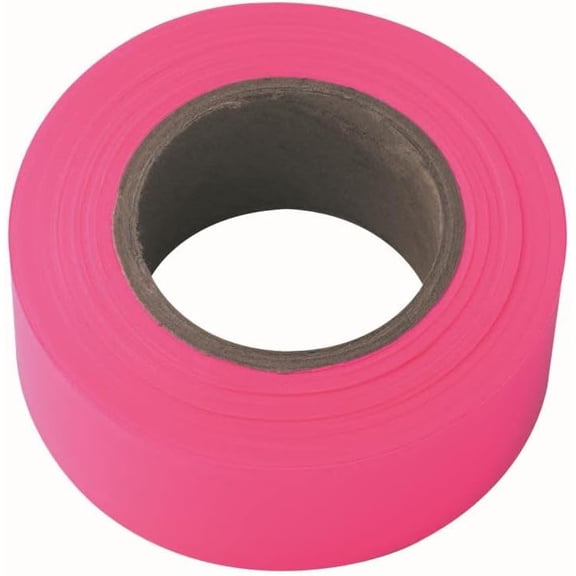 1 Roll Flagging Tape 150 ft x 1-3/16 Inch, High Visibility Glo-Pink Marking Tape for Surveying Construction, Durable PVC – Glo-Pink