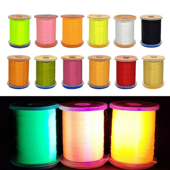 1 Roll Fly Tying Thread 70D Fly Tying Thread Fluorescent Fly Body Tying Material Fishing Lures High Quality Parts White Fangkenuo