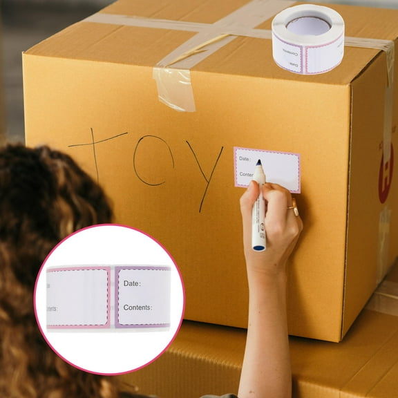 1 Roll Freezer Labels Food Storage Stickers Refrigerator Freezer Paper Labels Food Labels(250 Labels Per Roll)