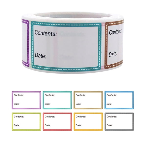 1 Roll Freezer Labels, Removable Food Labels, Self-Adhesive Write-On Tape, 1.57x0.98 inch Handwritten Food Storage Stickers, Waterproof Food Labels Roll for Containers, Meal Prep, 2.36x1.18 inch