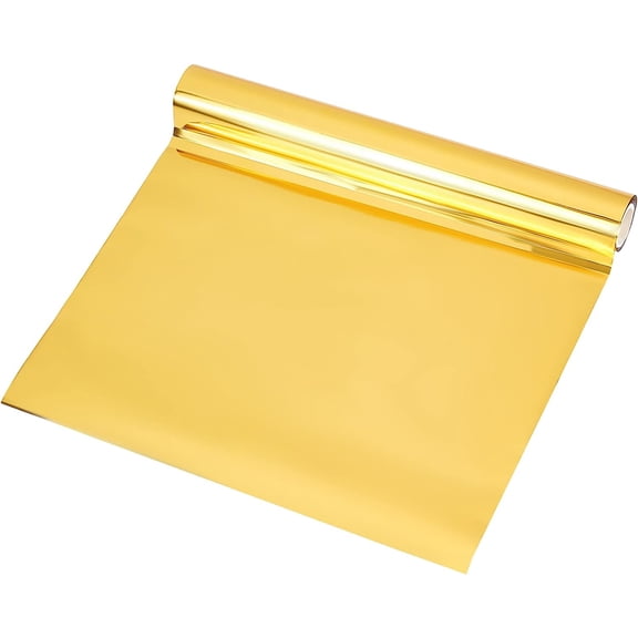 1 Roll Gold Toner Reactive Foil 16.4Ftx7.7in Metallic Transfer Foil Paper Transfer Sheets for Laser Printer+Laminator DIY Craft Embossing Scrapbooking Cards Leather DIY Decoration